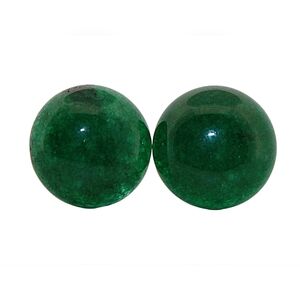 10mm Round Green Aventurine Silver Stud Earrings 10RSSE8
